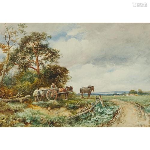 David Bates (1840-1921), NEAR SENNYBRIDGE (FARMERS