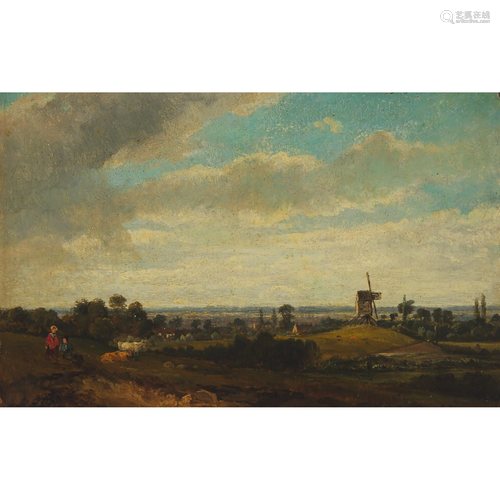 Follower of John Constable (1776-1837), PASTORAL WITH