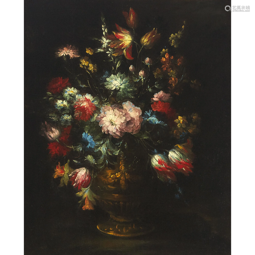 19th Century Dutch School, FLORAL STILL LIFE, Oil on