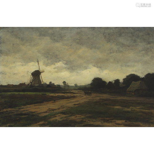 Frits Mondriaan (1853-1932), WINDMILL LANDSCAPE WITH