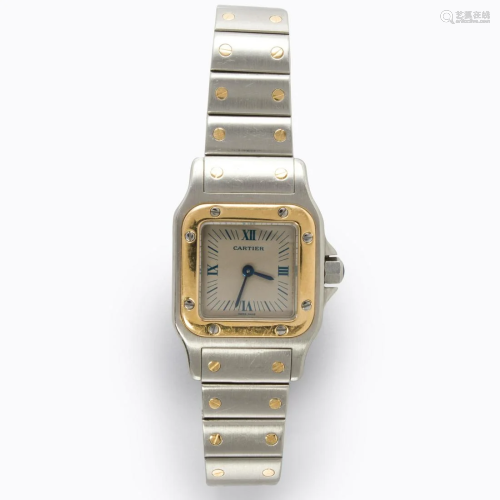 A stainless steel wristwatch, Santos de Cartier