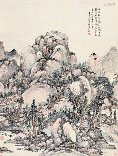 吴养木（1921～2009） 山林幽居 立轴 纸本