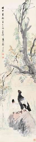 倪田（1855～1919） 春日大吉 屏轴 纸本