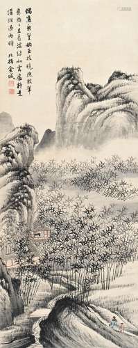 金城（1878～1926） 潇湘物语 立轴 纸本