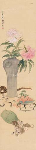 翁小海（1790～1849） 大富贵 立轴 绢本