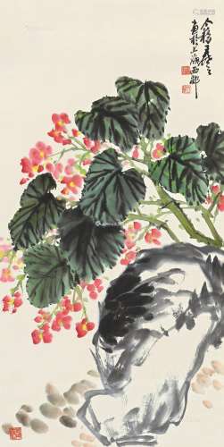 王个簃（1897～1988） 繁花 立轴 纸本