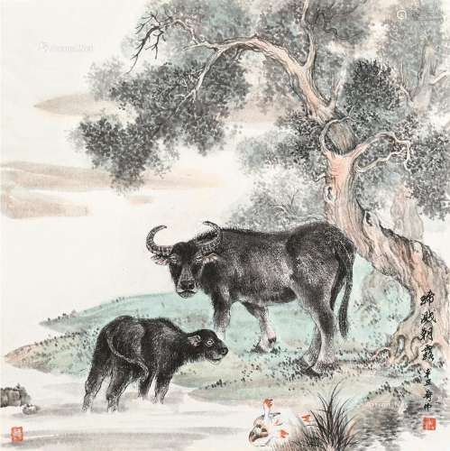 蒋伟（b.1948） 蹄溅朝露 镜片 纸本