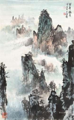 杨天培（b.1939） 云峰竞秀 镜心 纸本