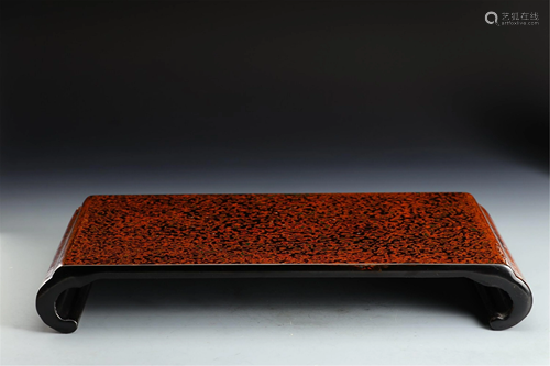 A LACQUERED WOODEN TABLE STAND