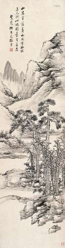 张熊（1803～1886） 仿古山水 立轴 纸本