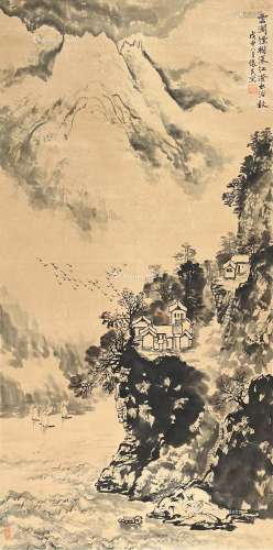 周怀民（1906～1996） 云润烟树 立轴 纸本