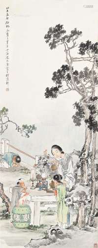 沈心海（1855～1941） 月宫图 屏轴 纸本