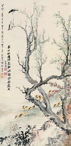 胡汀鹭（1884～1943） 春江水暖 立轴 纸本