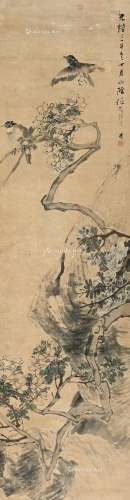 任伯年（1840～1895） 花鸟 立轴 纸本