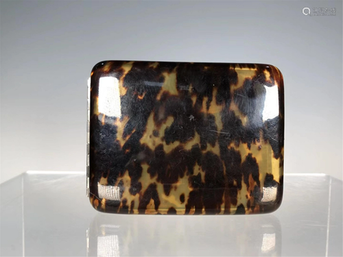 A TORTOISESHELL CIGARETTE CASE