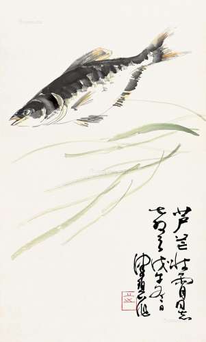 陈佩秋（1923～2020） 鱼 立轴 纸本