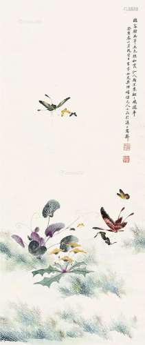 吴淑娟（1853～1930） 蝶恋花 立轴 纸本