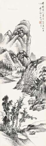 何维朴（1842～1922） 山居图 镜片 纸本