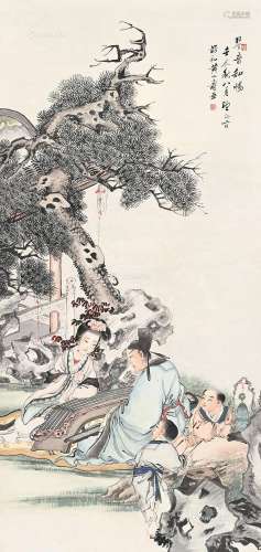 黄山寿（1855～1919） 琴音和畅 立轴 纸本