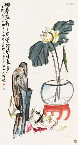谭少云（1901～1988） 清凉风味 立轴 纸本