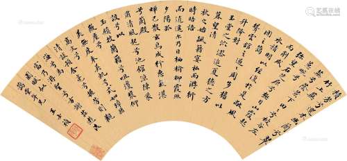王士祯（1634～1711） 楷书 扇片 纸本