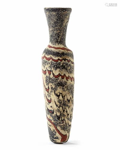 AN EARLY ISLAMIC GLASS BOTTLE, EGYPT OR SYRIA, 7TH-8TH