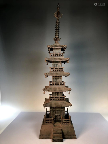 AN IRON MADE BUDDHIST PAGODA