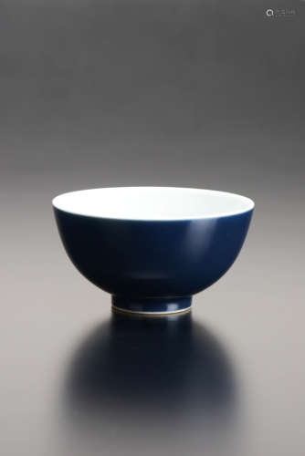 清代 藍釉碗