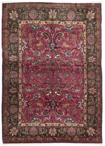 A KASHAN RUG, 19TH CENTURY