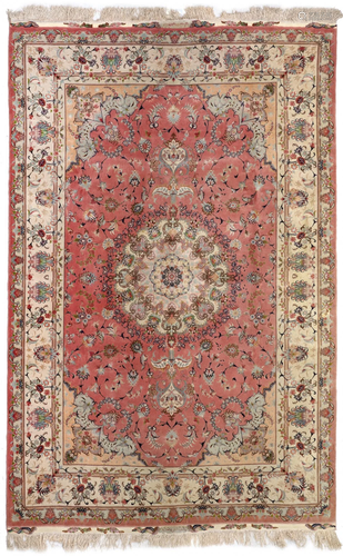 A FINE TABRIZ RUG WITH SILK HIGHLIGHTS, 1970-1980