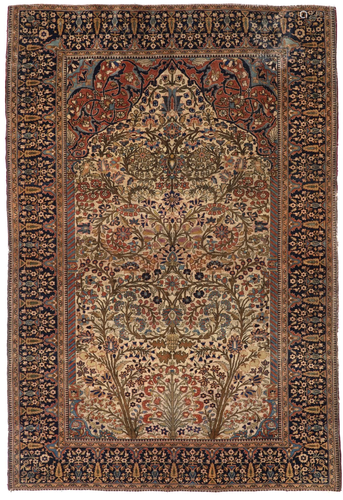 A MOHTESEM KASHAN PRAYER RUG