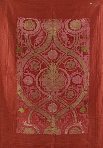 AN OTTOMAN SILK BROCADE PANEL, TURKEY, LATE 16TH