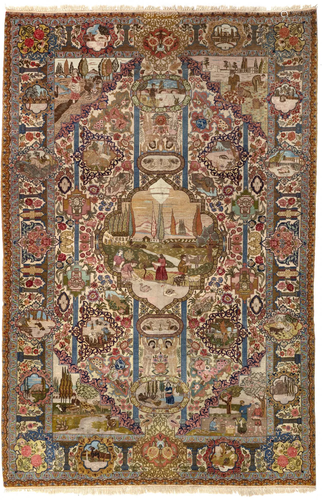 A TABRIZ SIGNED CARPET, IRAN, 1920