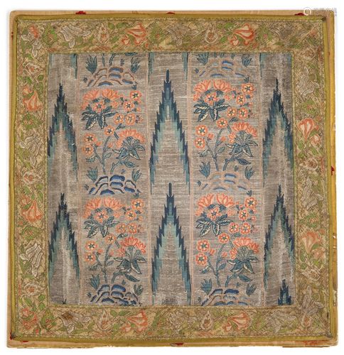 A SAFAVID SILK AND METAL THREAD BROCADE PANEL,, PERSIA,