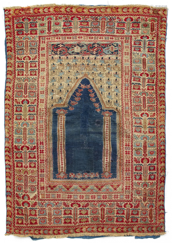 A GORDES PRAYER RUG, LATE 18TH CENTURY