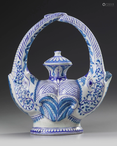 A MULTAN POTTERY WATER BOTTLE (SURAHI) NORTH INDIA,