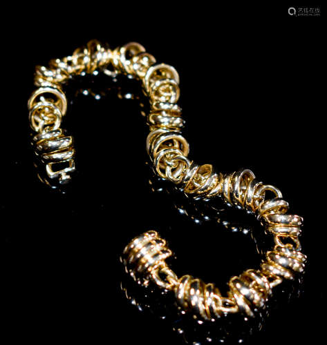 Goldenes Pomellato-Armband. 18 ct. GG, 71 g. L 19,5 cm