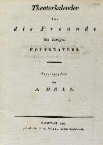 Almanach: Theaterkalender für die Freunde des hiesigen Hofth...