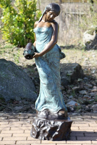 Woman with a jug as a fountain figure