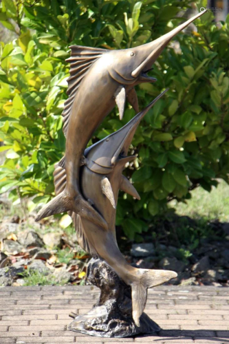 Swordfish as a fountain figure