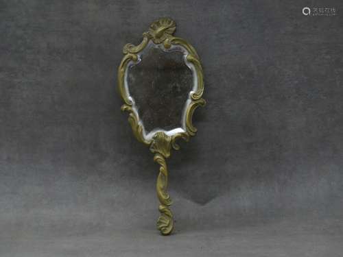 Miroir à main de style Louis XV en bronze doré, Hauteur: 23 ...