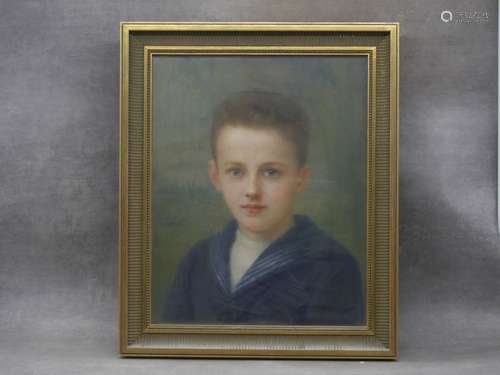 Ecole française du XIXème siècle, Portrait d'efnant, pastell...