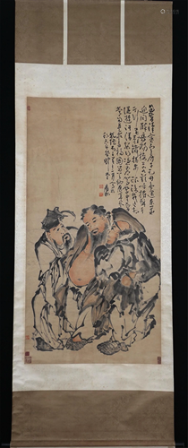 A CHINESE PAINTING OF FIGURES