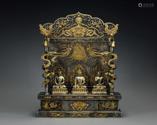 A Set of Copper Alloy Realms With Niche Qing Dynasty