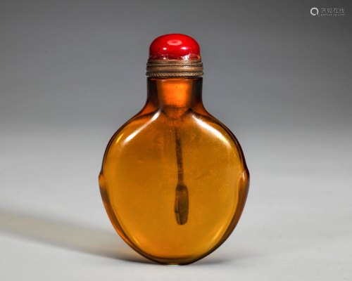 A Peking Glass Snuff Bottle Qing Dynasty