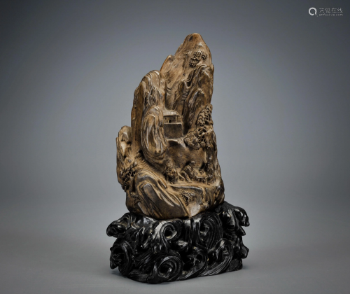 A Carved Aloeswood Decoration Qing Dynasty