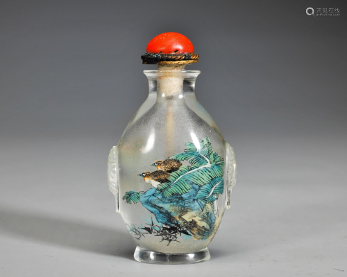 An Inside Painted Snuff Bottle Qing Dynasty