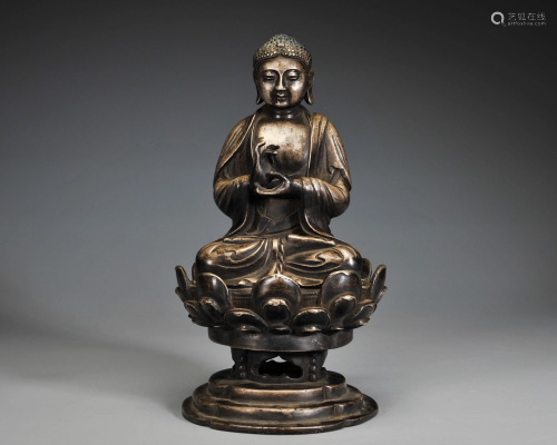 A Bronze Seated Buddha Qing Dynasty