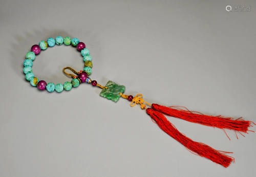 A Turquoise Prayer Beads Qing Dynasty