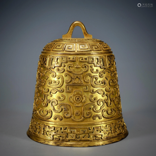 A Gilt-Bronze Ritual Bell Qing Dynasty